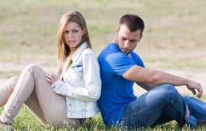 Bridal couple with problems