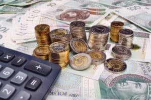 Polish money and calculator